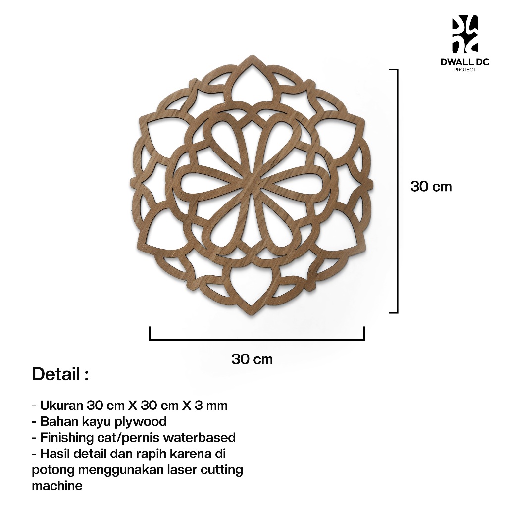 Jual Hiasan Dinding Kayu Walldecor Motif Hexagonal Pajangan Ruang Tamu