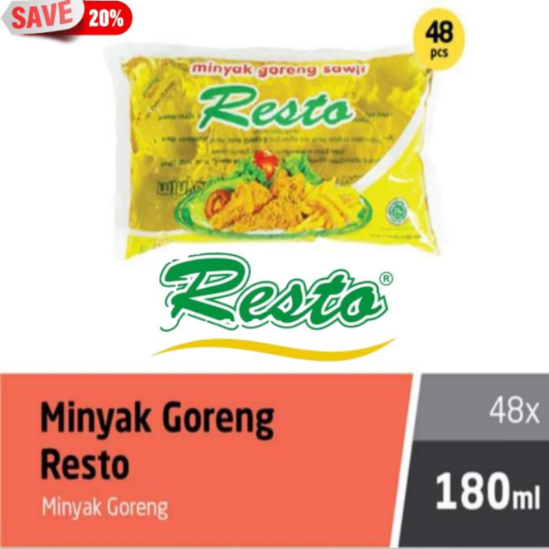 Jual Minyak Goreng Resto 180ml 1 Dus 48pcs Shopee Indonesia