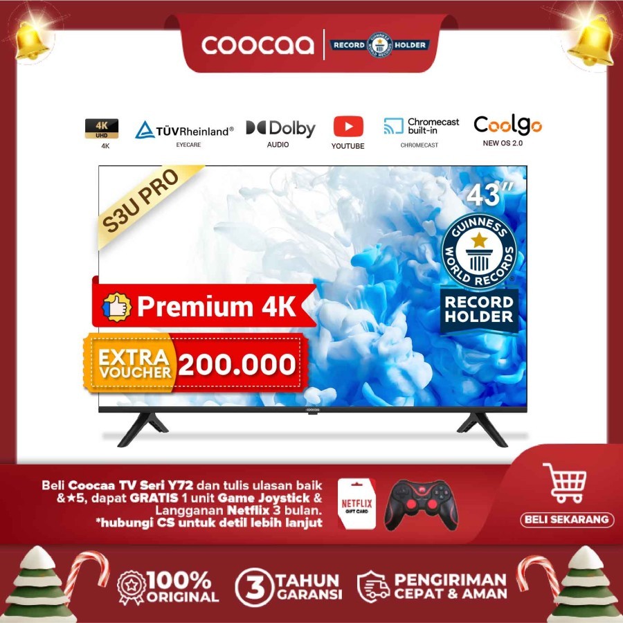 Jual Coocaa Inch Smart Digital Tv K Uhd Dolby Audio Youtube