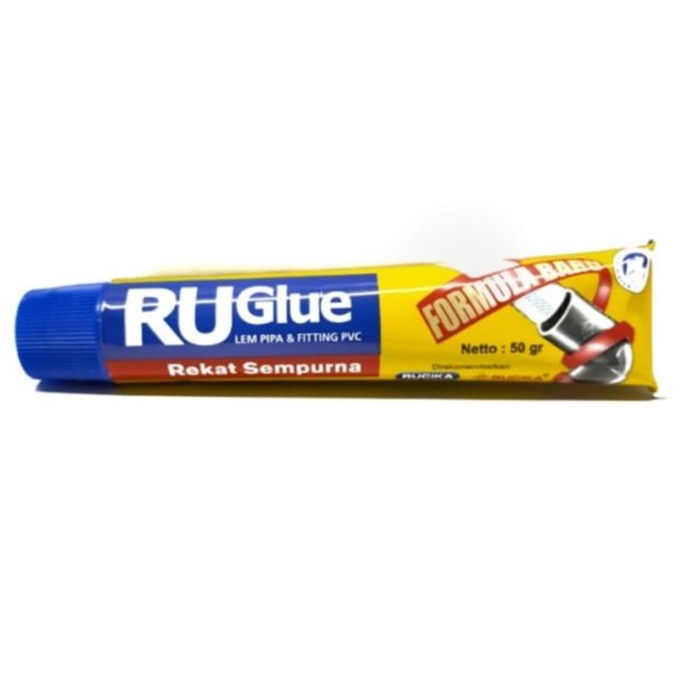 Jual Lem PVC Rucika Lem Tube Rucika Ruglue Pipa Pralon PVC 50 Gr