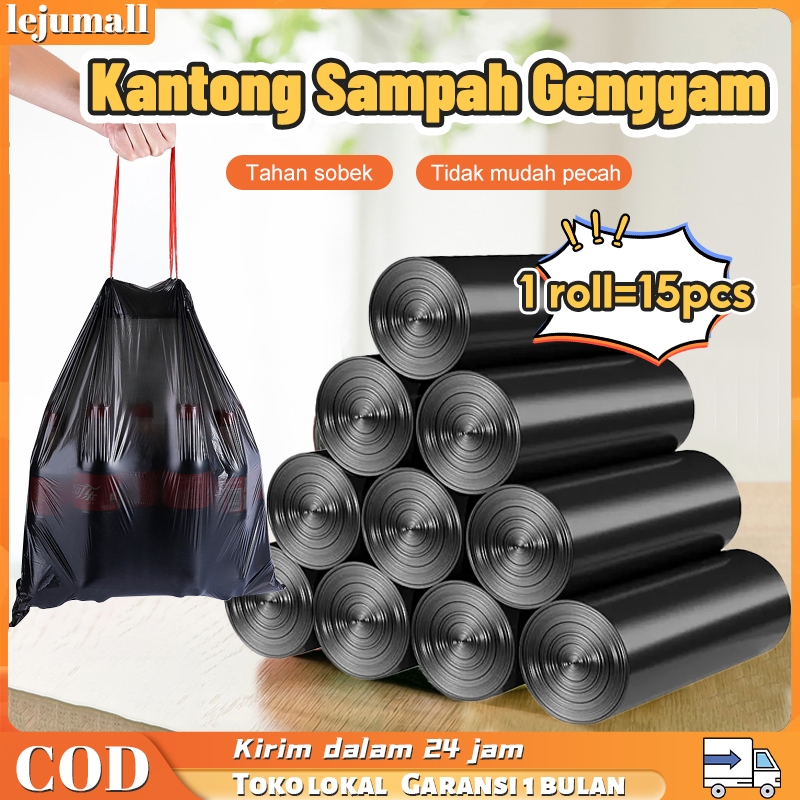 Jual Roll Disposable Kantong Plastik Sampah Dengan Tali Kantong Plastik