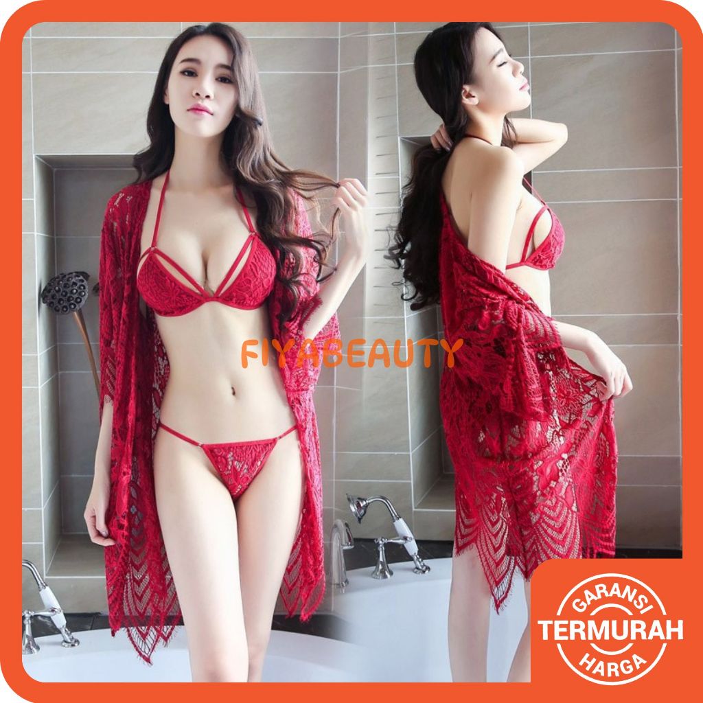 Jual Lingerie Bikini Lace Sexy Lingerie Transparan Lingerie Set Baju