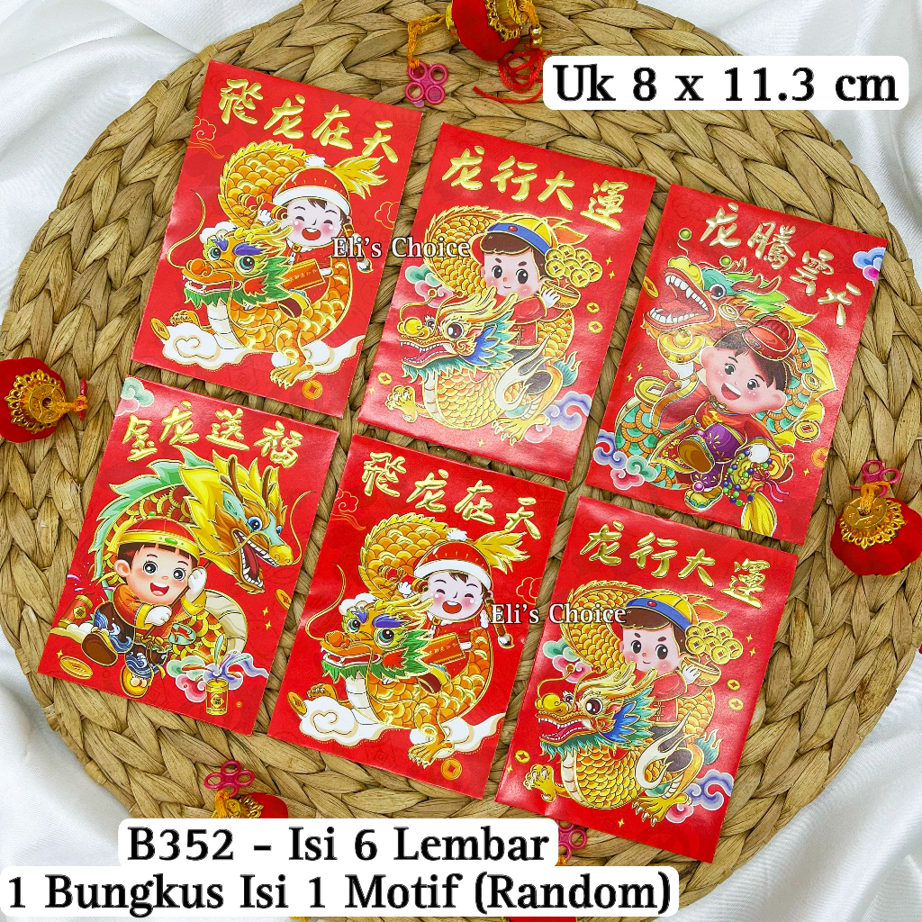 Jual PENDEK GROSIR ANGPAO SINCIA IMLEK SHIO NAGA FUK 2024 HONG BAO