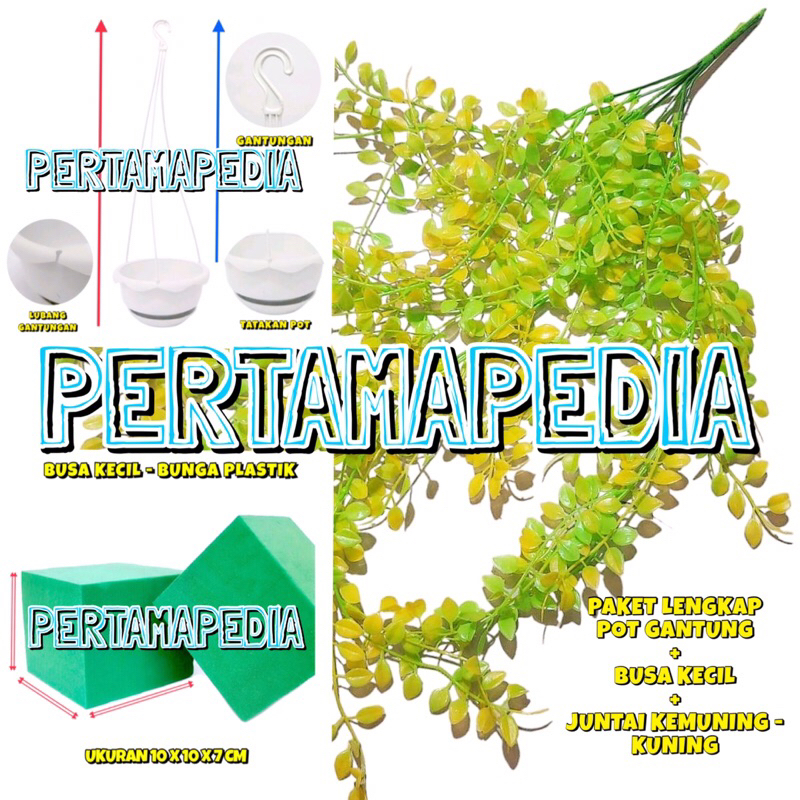 Jual Paket Lengkap Juntai Kemuning Plastik Daun Dekorasi Bunga