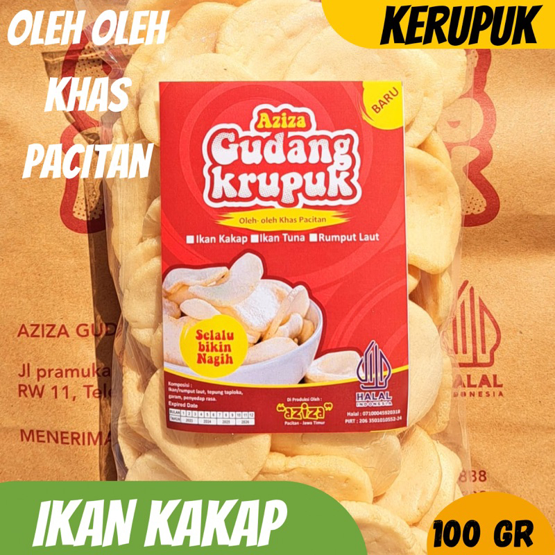 Jual Krupuk Ikan Kakap Aziza Oleh Oleh Khas Pacitan Shopee Indonesia