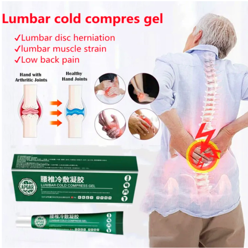 Jual Lumbar Cold Compress Gel Cream Sakit Punggung Ampuh Salep Pereda