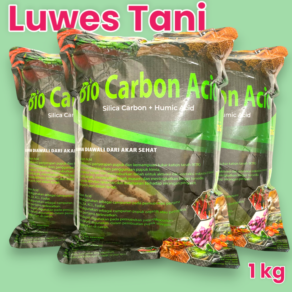 Jual Pupuk Bio Carbon Acid 1 Kg Silica Carbon Humic Acid Shopee