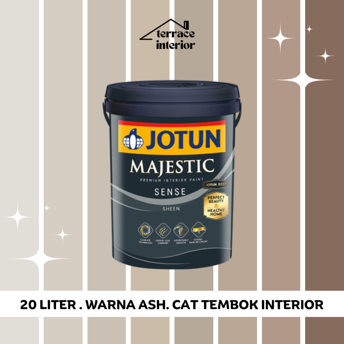 Jual Cat Tembok Majestic Sense Interior Jotun Warna Ash 20 L Shopee