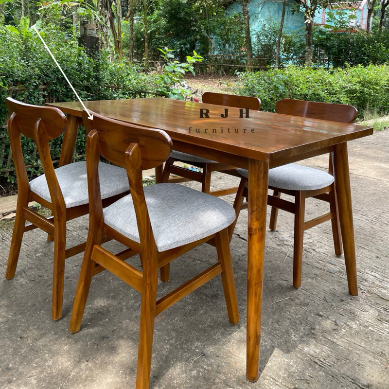 Jual Dining Set Ropan Kayu Jati Set K Ropan X Cm Meja Makan