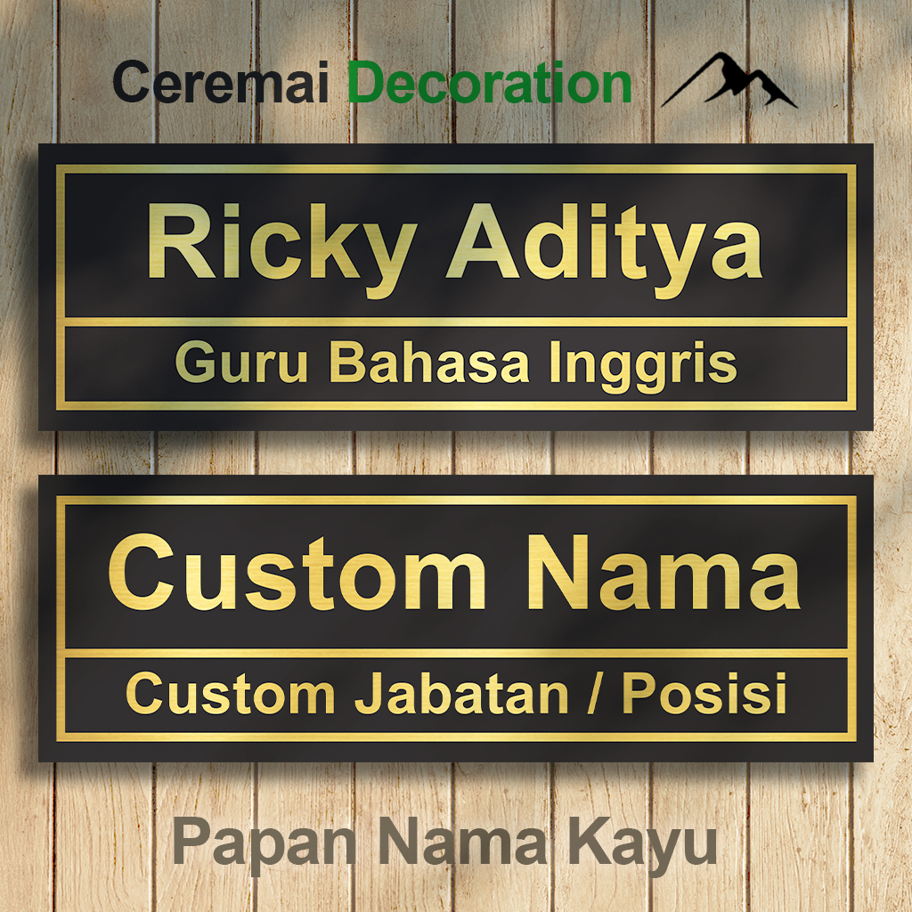 Jual CUSTOM PAPAN NAMA JABATAN POSISI PENUNJUK MEJA RUANGAN SEKOLAH