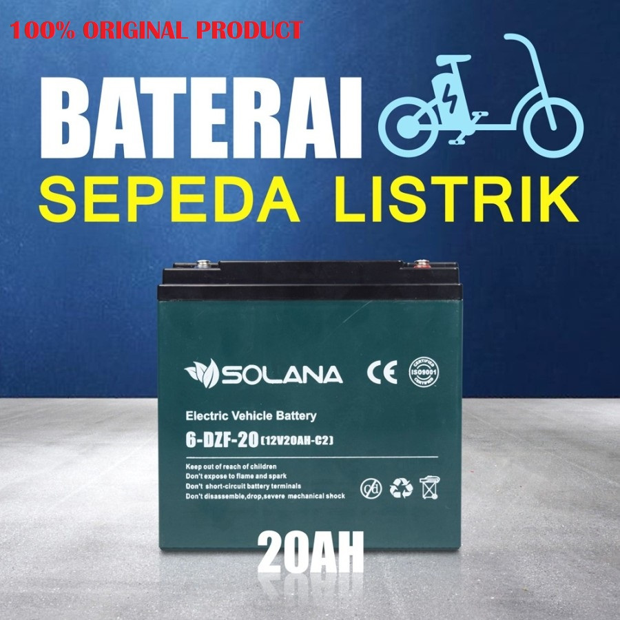 Jual Solana E Bike V Ah Baterai Sepeda Motor Listrik Battery Aki