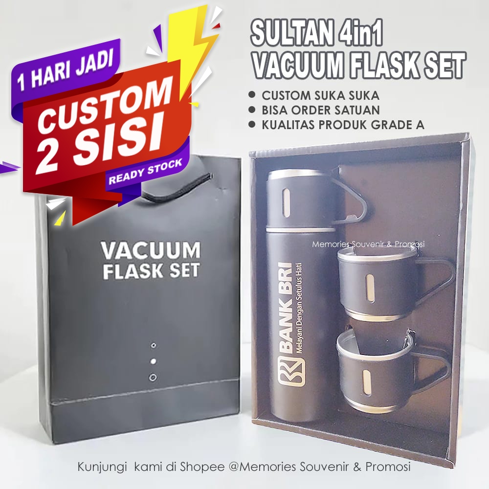 Jual Vacuum Flask In Sultan Free Custom Grafir Nama Logo Anda Vacuum