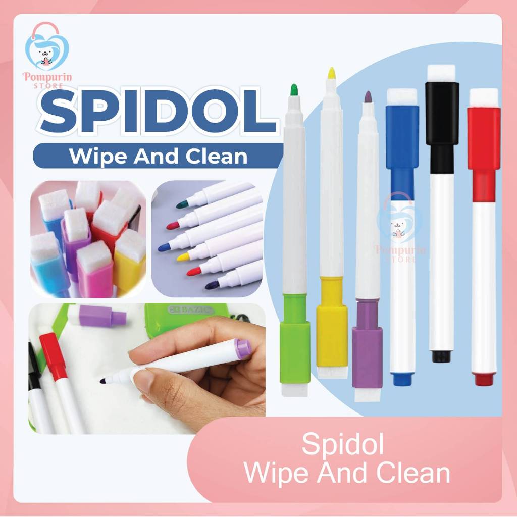 Jual Spidol Wipe Clean Spidol Pena Warna Warni Dengan Penghapus