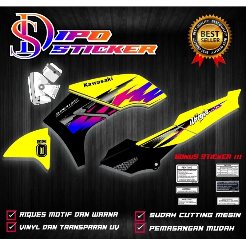 Jual Sticker Striping Ninja Ss Custom Transparan UV Bisa Riquest