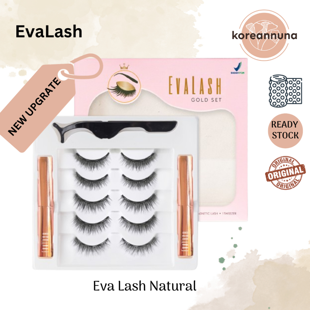 Jual EVALASH NATURAL BULUMATA EVA LASH MAGNETIC EYELASH 5 PASANG BULU