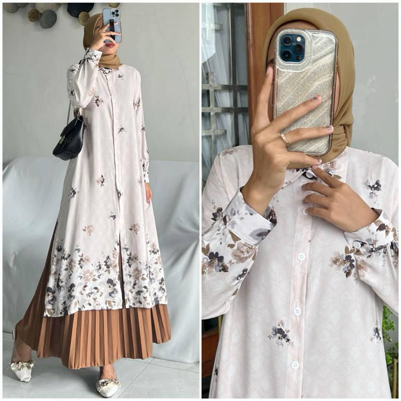 Jual NEVILA Tunik PART 3 By ZALFA OUTFIT Long Tunik Rayon Motif