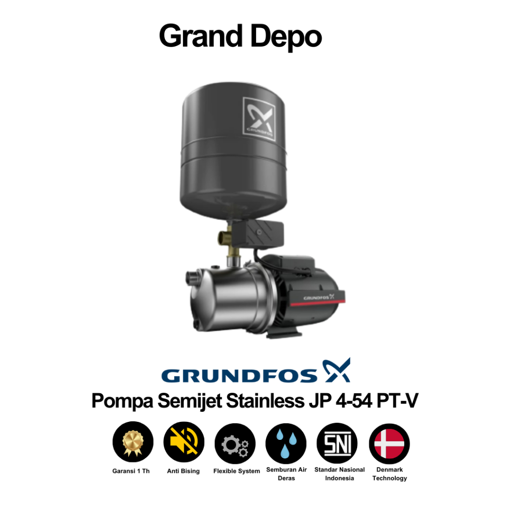 Jual Grundfos Pompa Air Sumur Dangkal Semi Jet Jp Pt V Grundfos