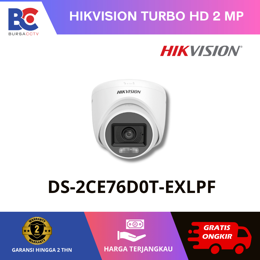 Jual CCTV HIKVISION Turbo HD 2 MP Indoor DS 2CE76D0T EXLPF Shopee