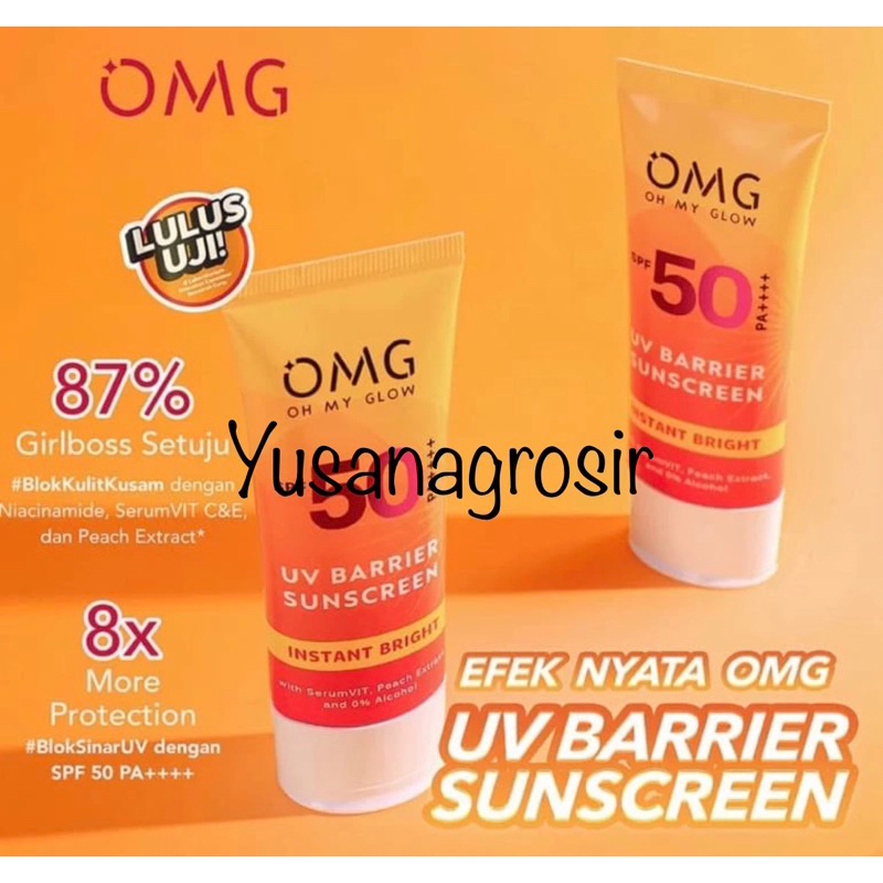 Jual Yusana Original Omg Oh My Glow Uv Barrier Sunscreen Spf