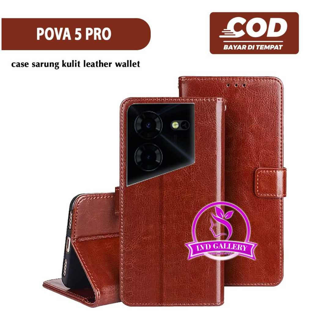 Jual Tecno Pova 5 Pro Tecno Spark 10 Pro Case Sarung Buku Kulit Flip