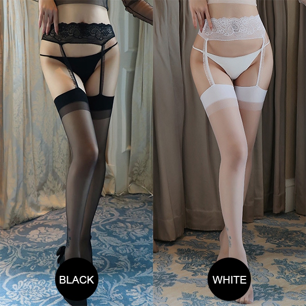 Jual Lenceria Stocking Sexy Plus Garter Belt Lingerie Wanita Panjang