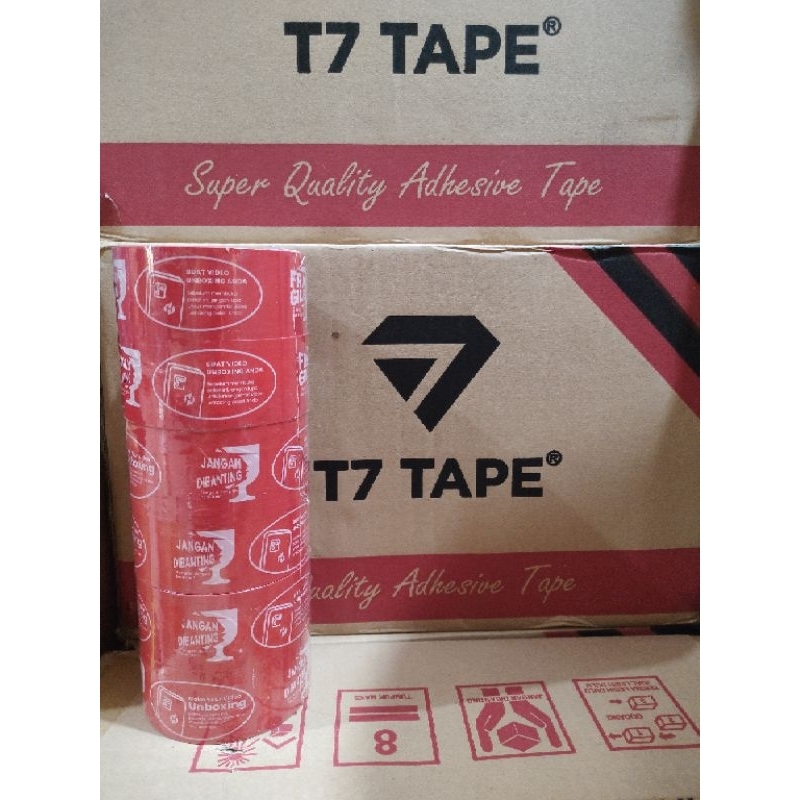 Jual Lakban Fragile Merah Unboxing 45 Mm X 100 Yard T7 Slop