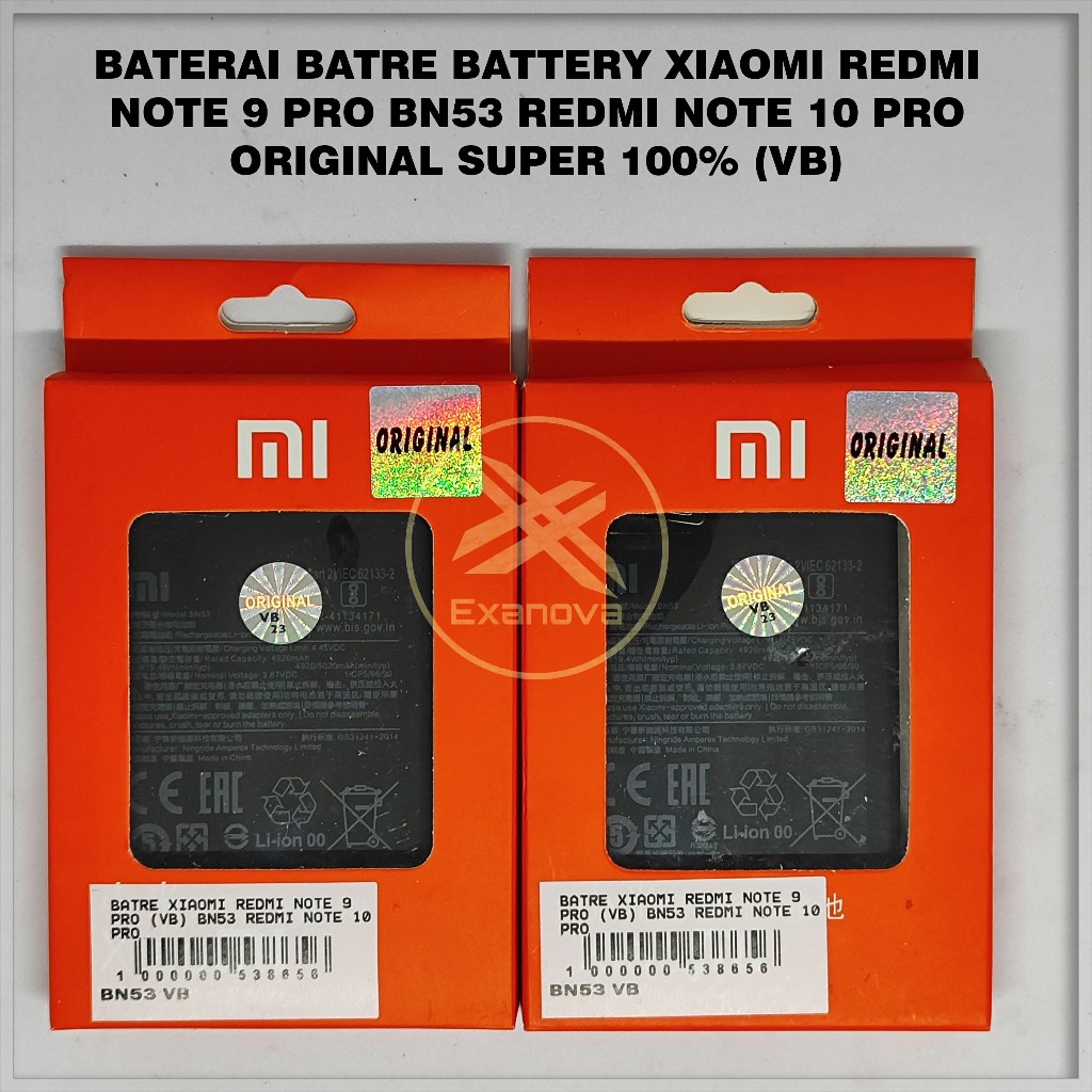 Jual BATERAI BATRE BATTERY XIAOMI REDMI NOTE 9 PRO BN53 REDMI NOTE 10