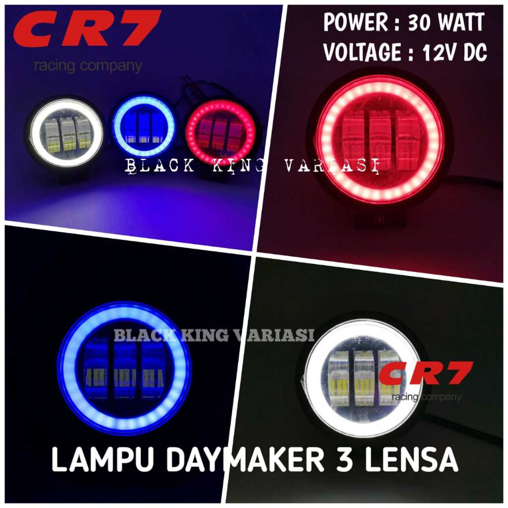 Jual Lampu Daymaker 3 Lensa Led Lampu Tembak Sorot Cwl 3 Led Lampu