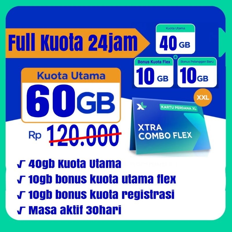 Jual Kartu Perdana Xl Combo Flex Gb Hari Langsung Aktif Xl