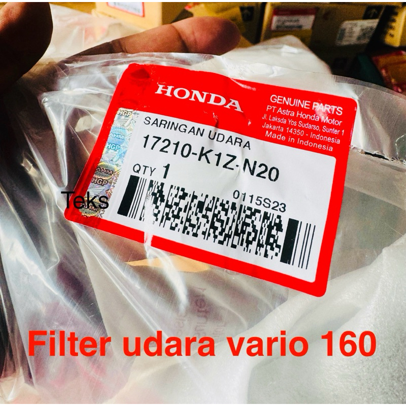 Jual Filter Saringan Udara Ahm K Z Honda Vario Ori Ahm K Z