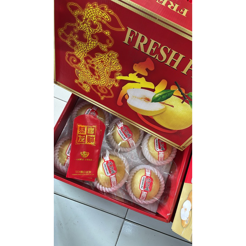 Jual Parcel Buah Giftpack Hampers Buah Jeruk Pear Apel Pir Imlek CNY