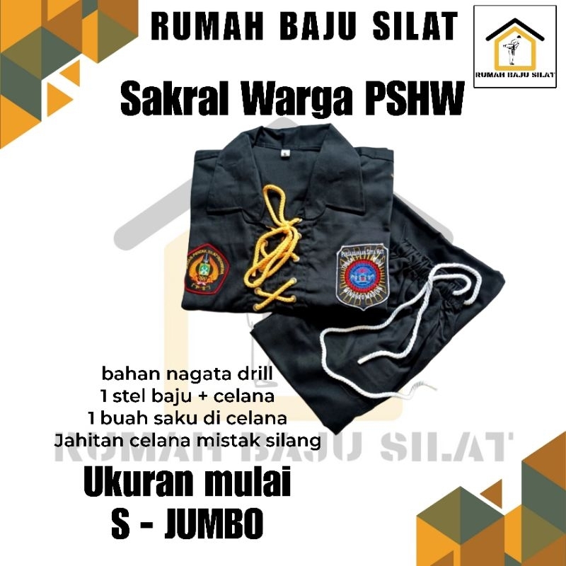 Jual Sakral Lengkap Warga STK Winongo Seragam Silat PSHW Nagata Drill