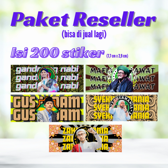 Jual Paket Hemat Reseller Stiker Sholawat Zahir Mania Syekher Mania