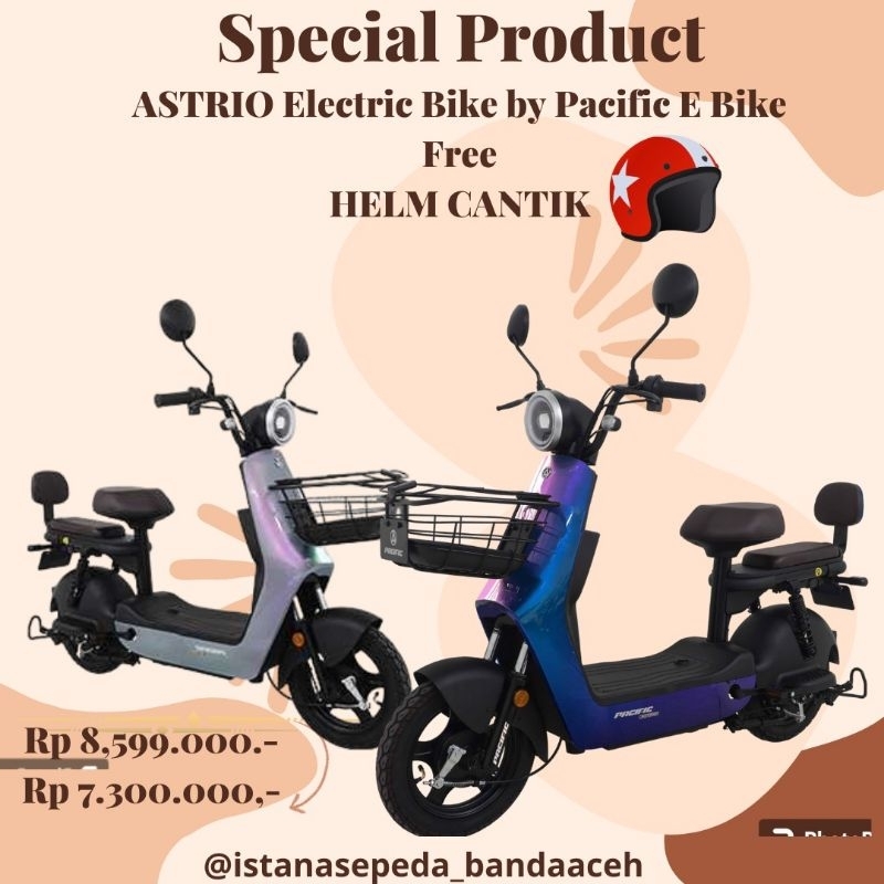 Jual Sepeda Listrik Pacific Astrio V W Electric Bike Shopee Indonesia