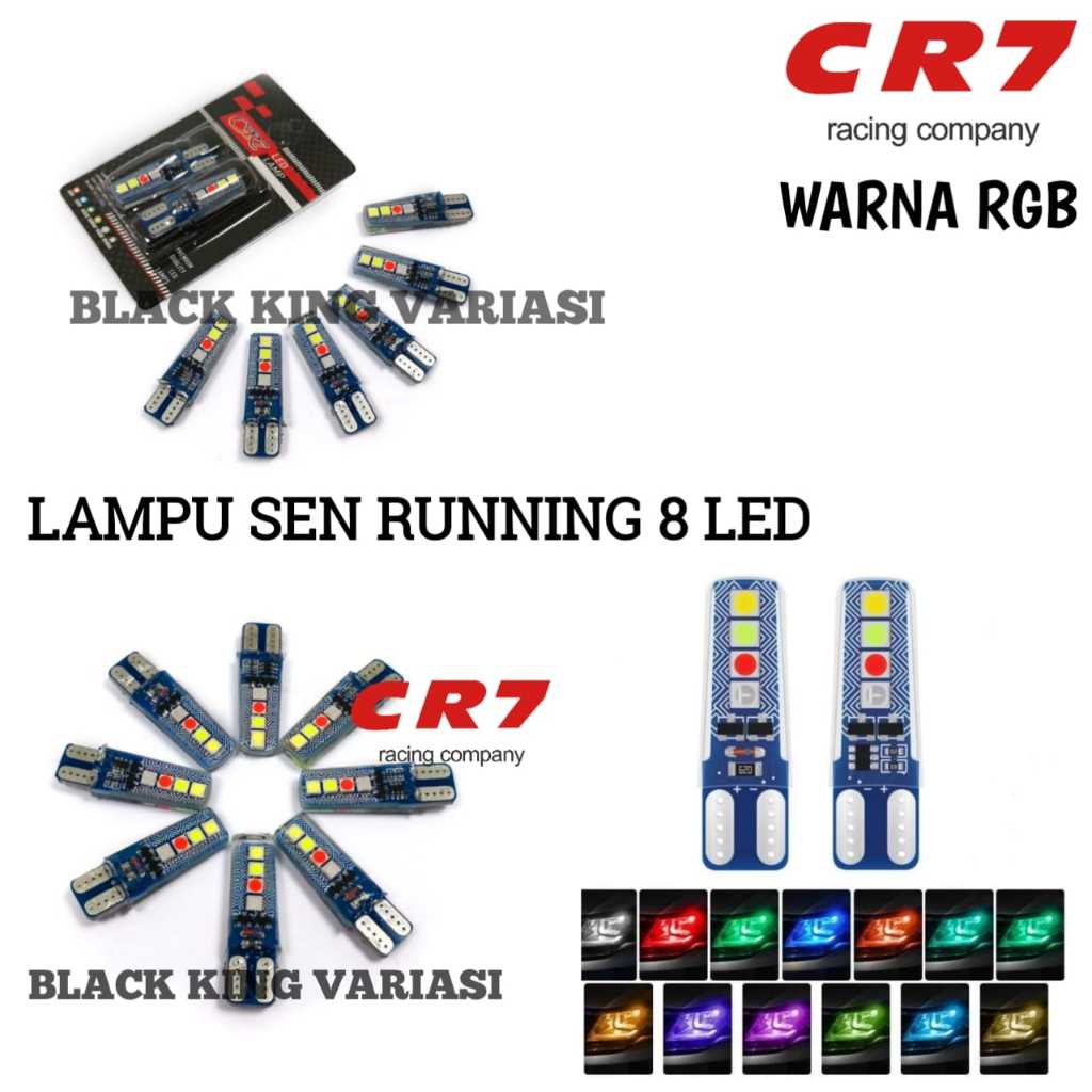 Jual Lampu Sen Jelly 8 Led Running Led T10 4 Warna Running 8 Rgb Lampu