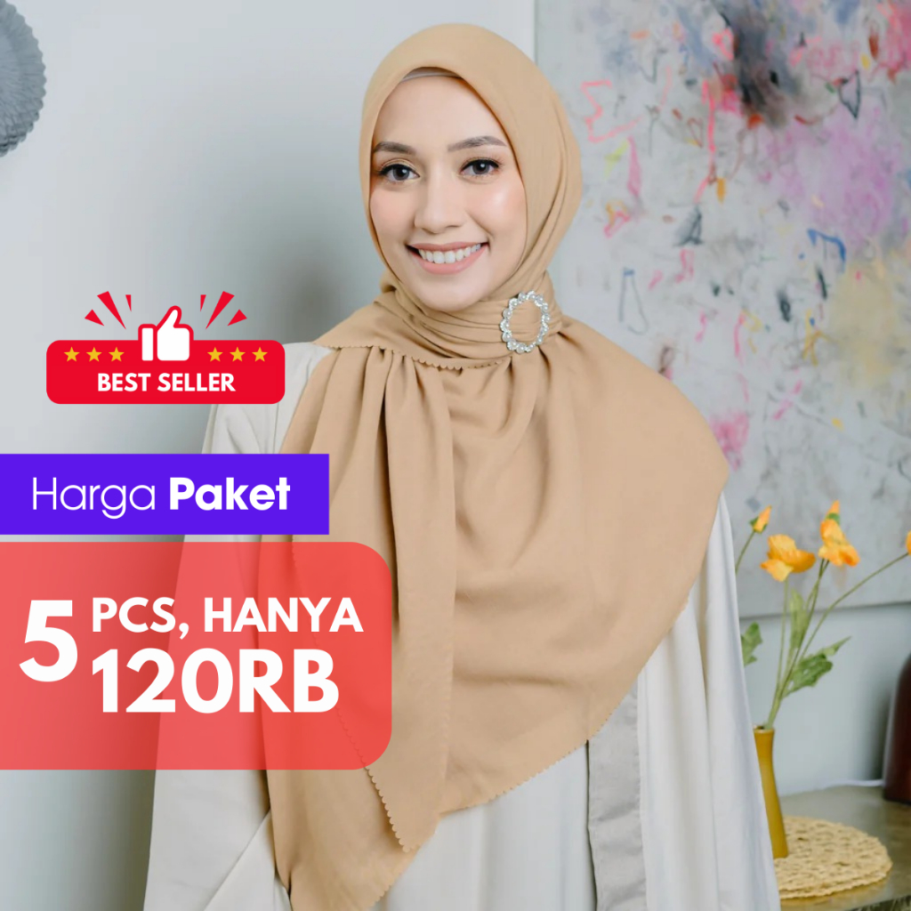 Jual Hijab Syar I Segiempat Jumbo Premium Lasercut Ukuran X Cm