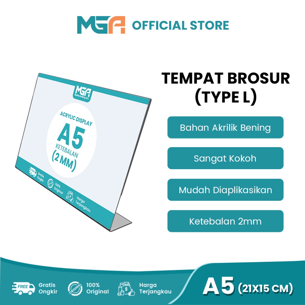 Jual Tempat Brosur A Mm Landscape Tipe L Tent Holder Tent Card