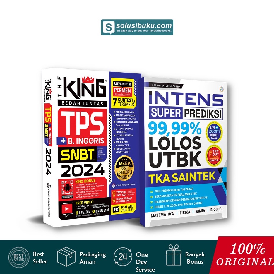 Jual KODE E3I8 Buku The King Bedah Soal Dan Materi TPS SNBT 224 Intens