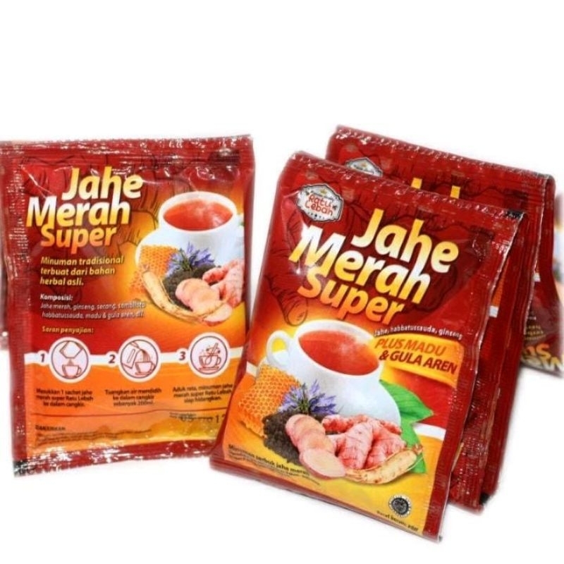 Jual Jahe Merah Ratu Lebah Plus Gula Aren Herbal Per Renceng