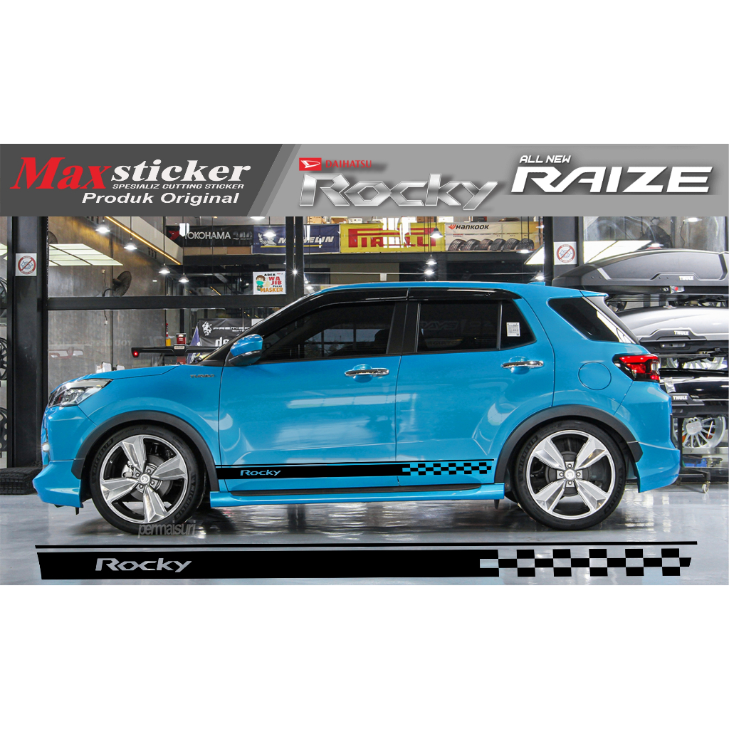 Jual STICKER TOYOTA RAIZE DAIHATSU ROCKY STIKER BODY SAMPING RAIZE