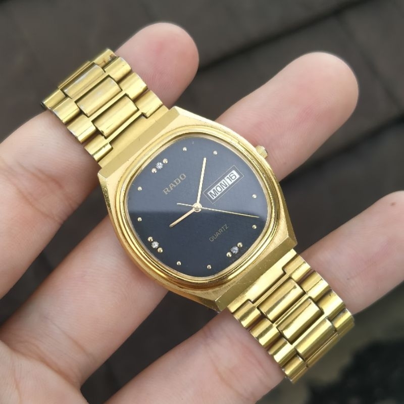 Jual Jam Tangan Vintage Rado Quartz Kondisi Mati Original Antik Branded