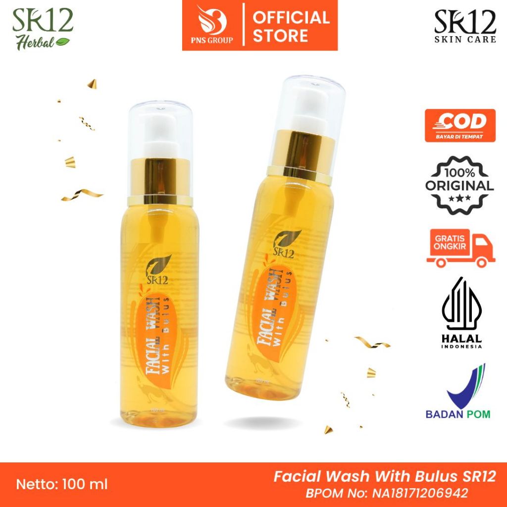 Jual Facial Wash Bulus SR12 100 Ml Sabun Cair Pembersih Wajah Kulit