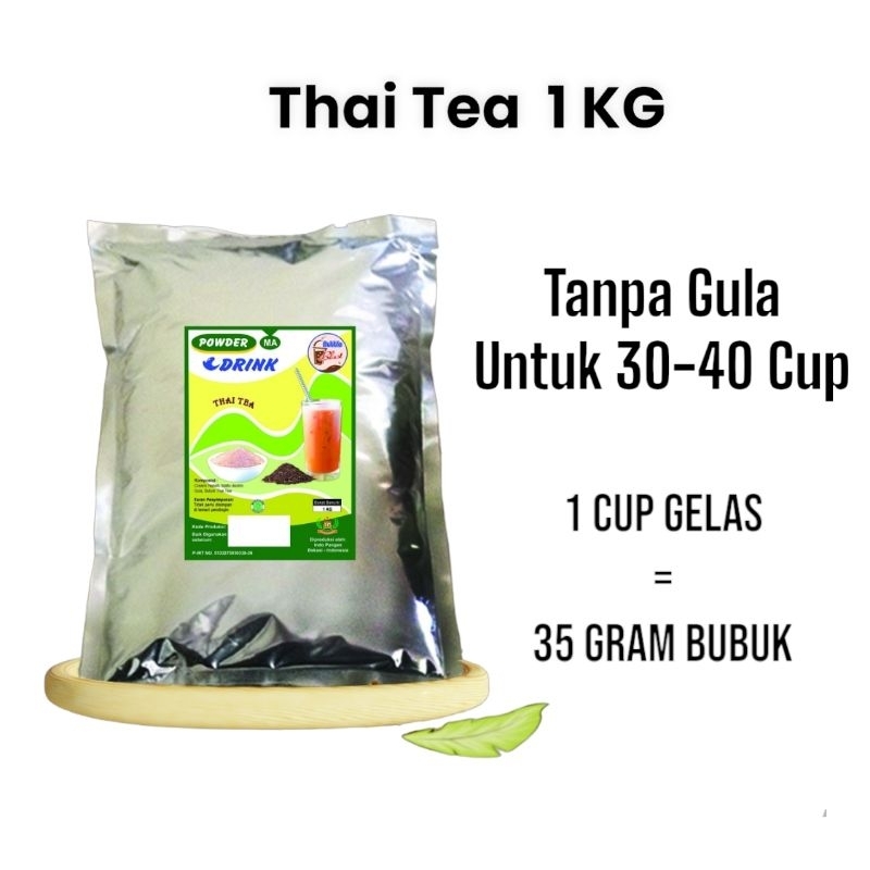 Jual Powder THAI TEA Bubuk Minuman Plain 1 KG BLAST Tanpa Gula