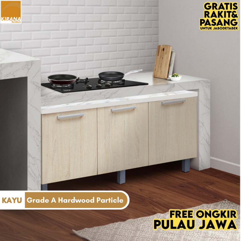 Jual KIRANA Denver Kitchen Set Kayu Bawah Lemari Kolong Rak