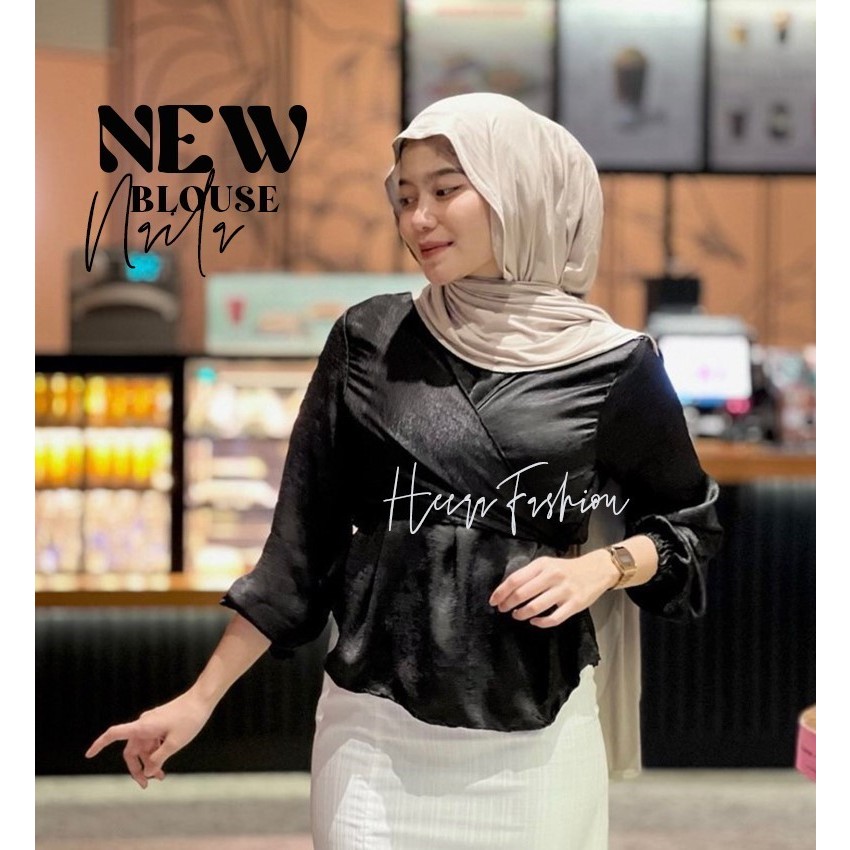 Jual Naila Blouse Blouse Atasan Wanita Sifon Semi Shimmer Santorini