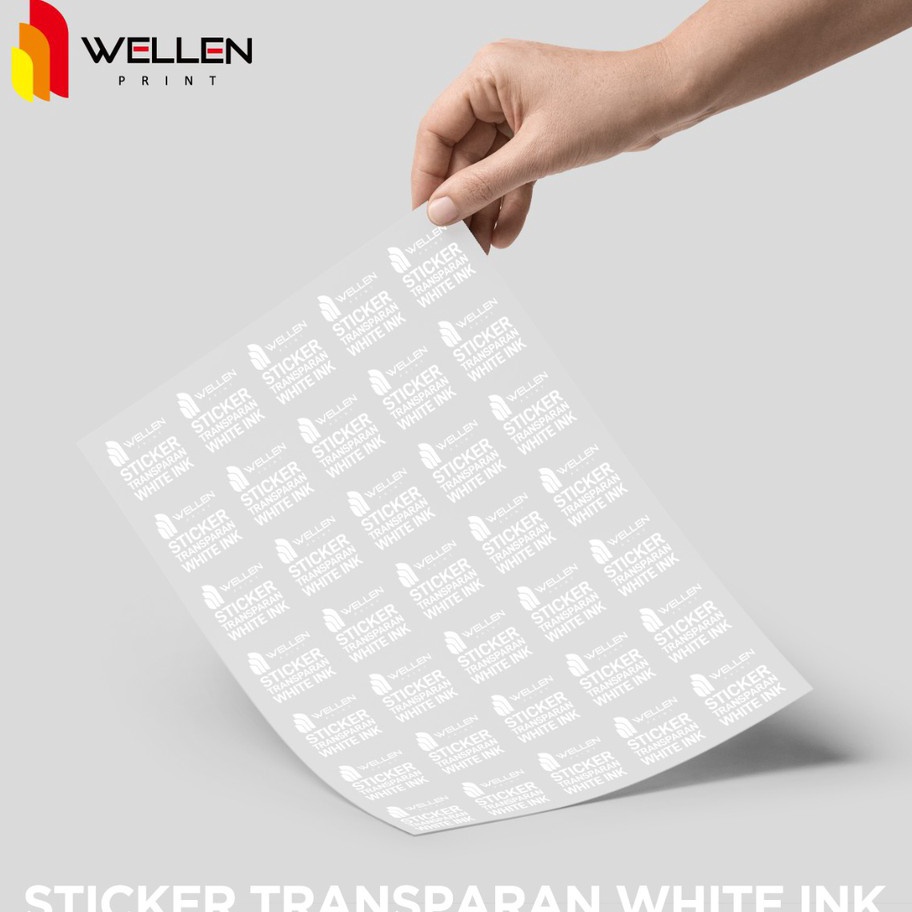 Jual Xc Wellen Print Cetak Sticker Transparant A White Ink Print