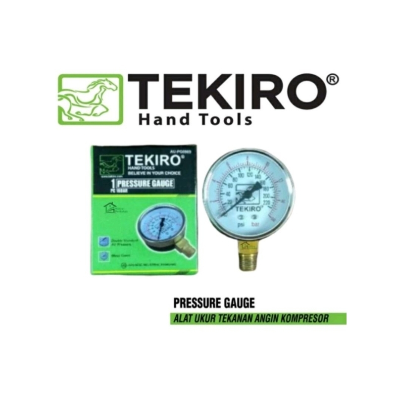 Jual Pressure Gauge TEKIRO BAR Meter TEKIRO 16 BAR 220 PSI Shopee