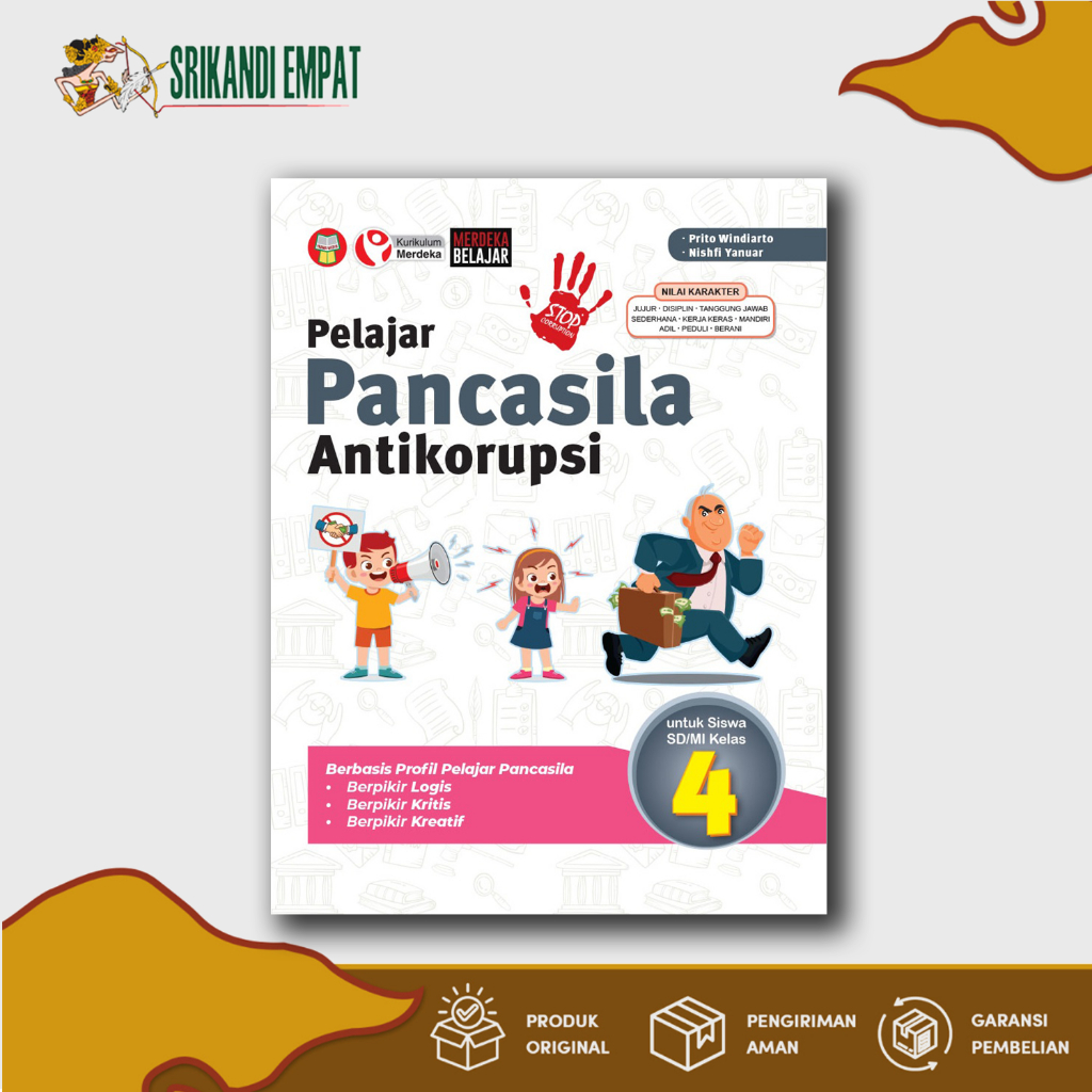 Jual Buku Pelajar Pancasila Antikorupsi Untuk SD MI Kelas 4 Kur