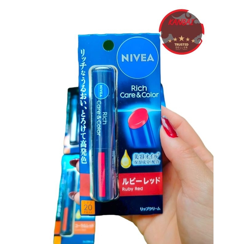 Jual Nivea Rich Care Color Lip Original Japan Shopee Indonesia