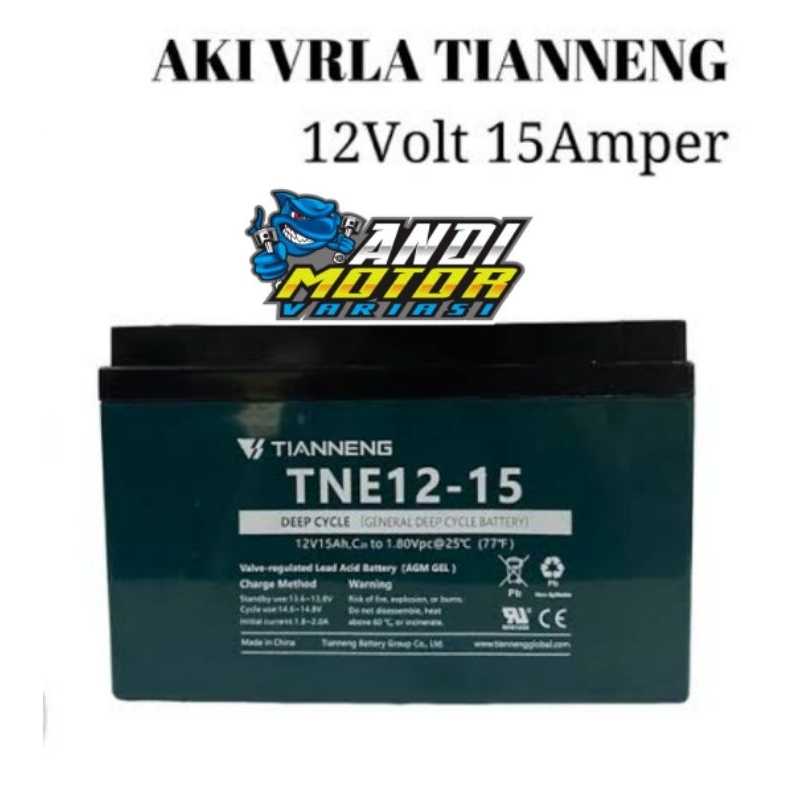 Jual Aki Baterai Sepeda Listrik Tianneng Tian Neng V Ah Shopee